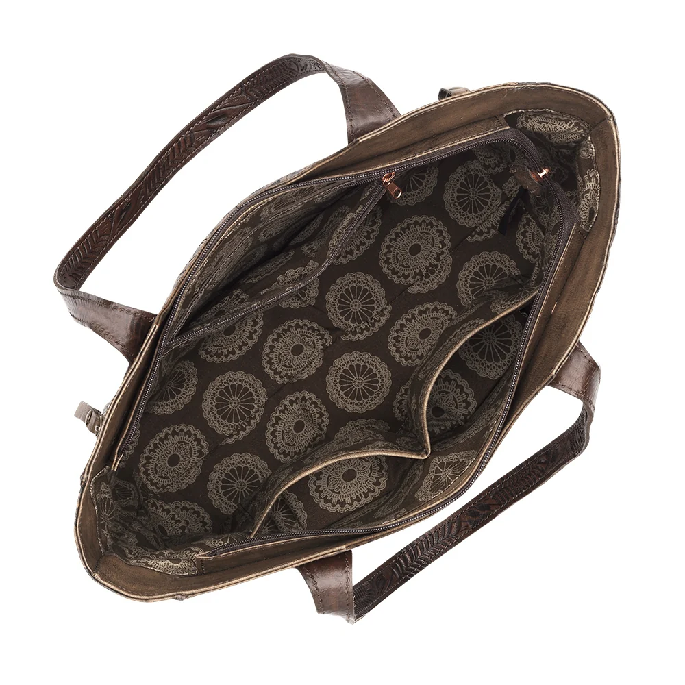 American West Annie's Secret Collection Large Zip Top Tote With Secret Compartment - Image 3