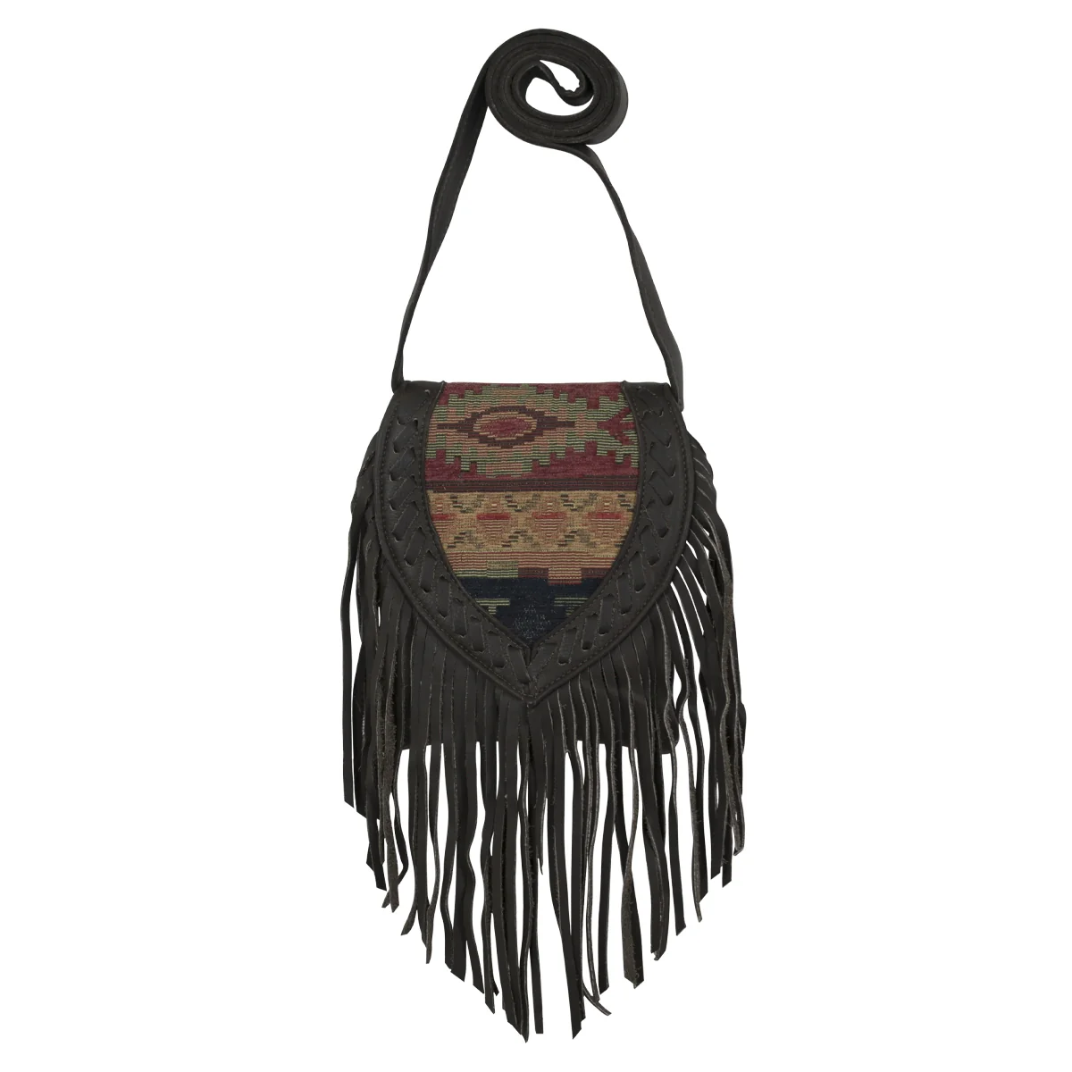 American West Fringed Cowgirl Flap Crossbody Bag