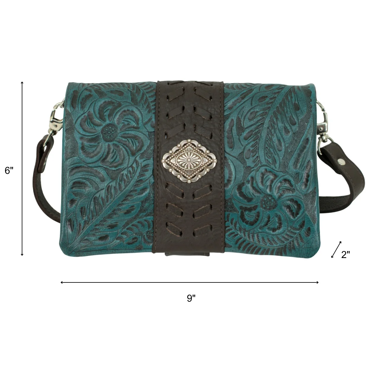 American West Large Grab and Go Crossbody Large Foldover Wallet/Crossbody - Image 10