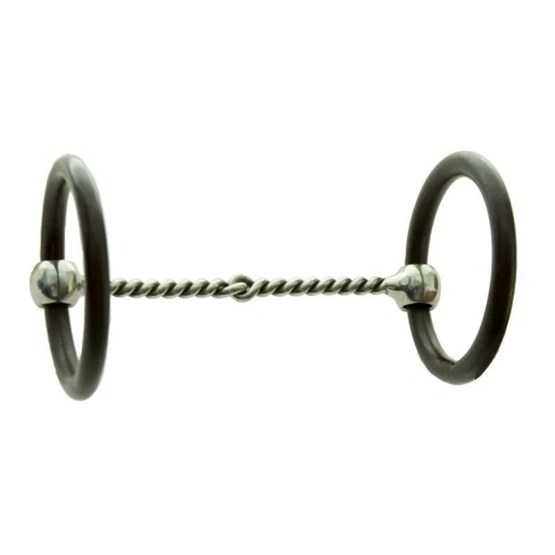 Antique Brown Ring Twisted Snaffle Mouth Bit