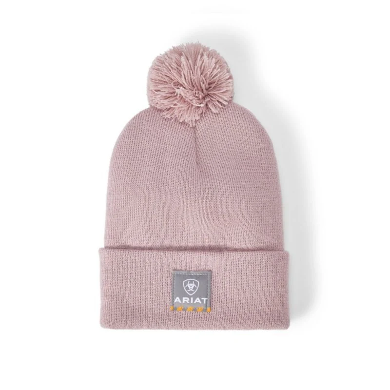 Ariat Ladies Rebar Pom Beanie Light Orchid