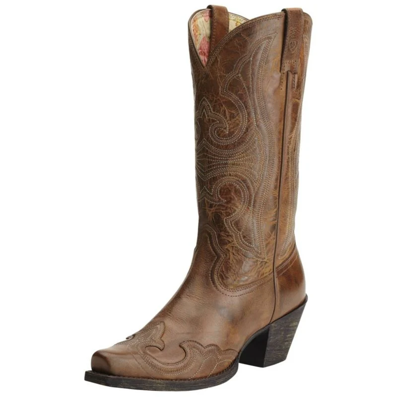 Ariat Ladies Round Up D Toe Wingtip Western Boots - Image 4