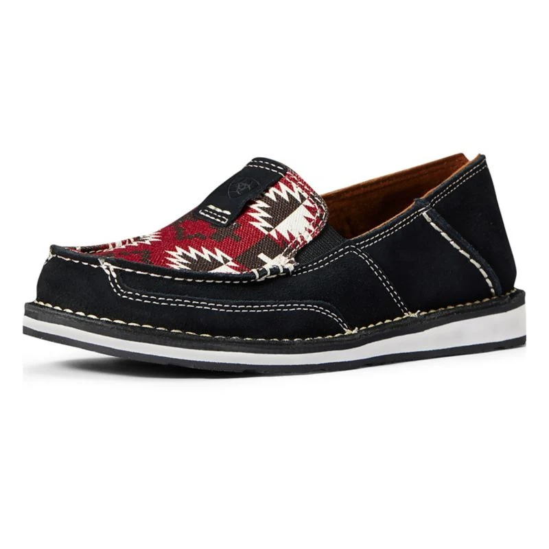 Ariat Ladies Suede Red Aztec Print Cruisers