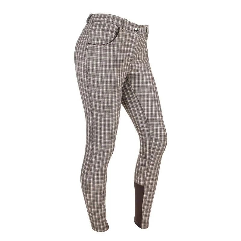 Ashley Classic Ladies KP Breeches Cream/Gray/Plaid