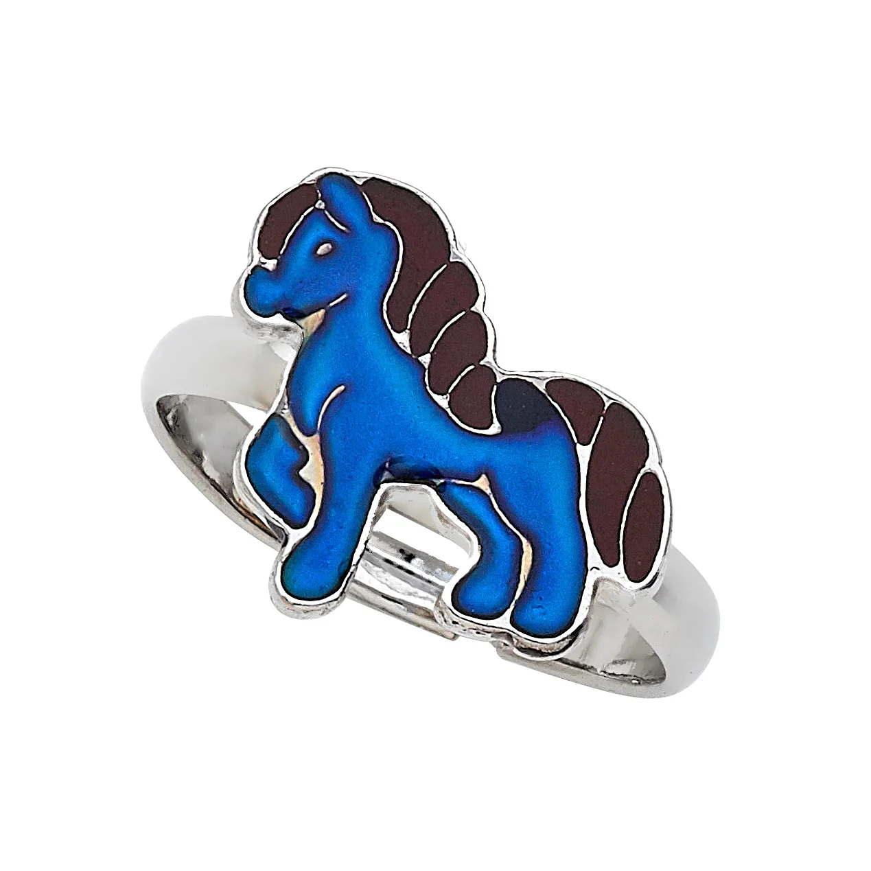 AWST Int'l Colorful Horses Mood Ring Display with 36 Rings - Image 2