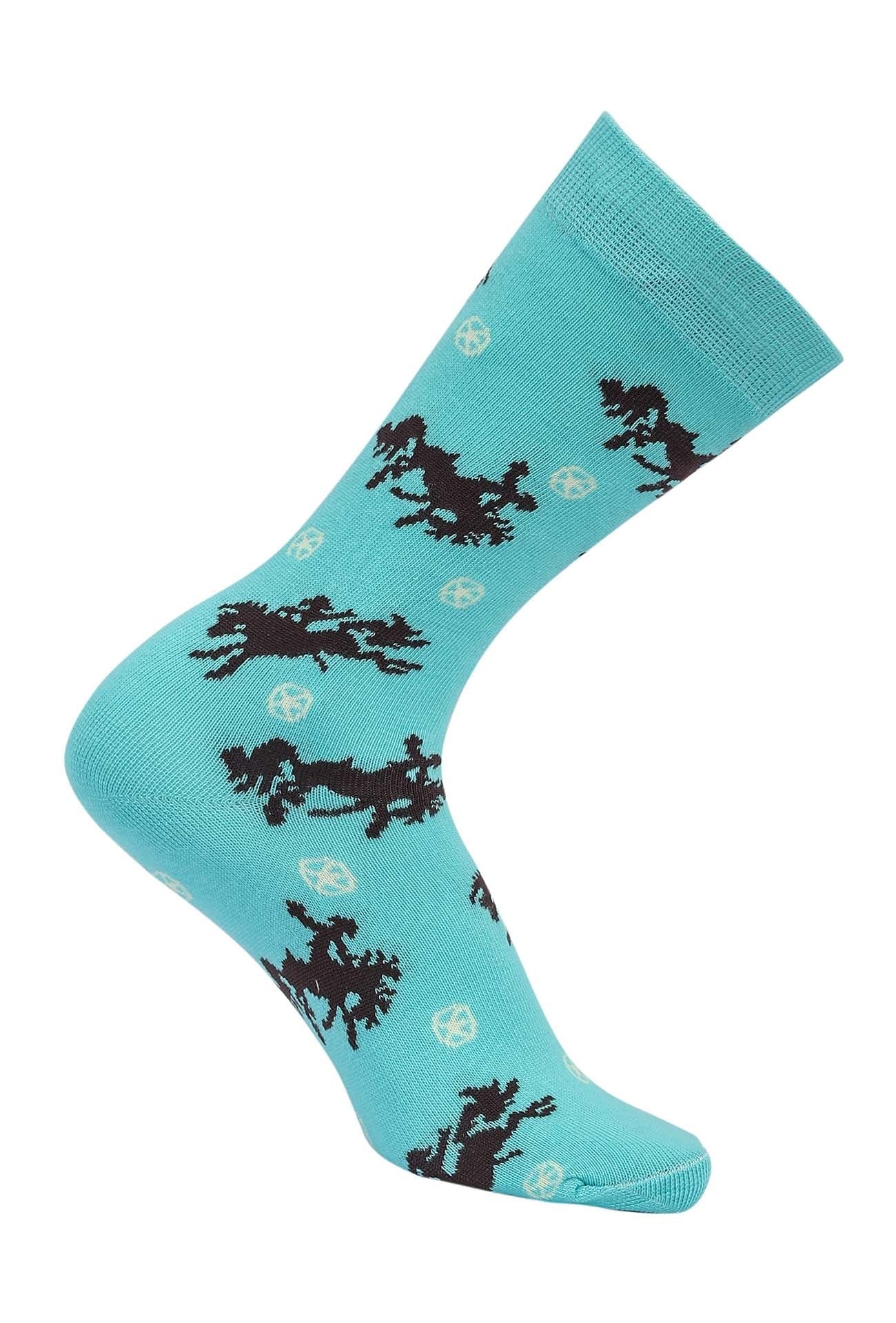 AWST Int'l Lila Bucking Horses Socks - Image 7