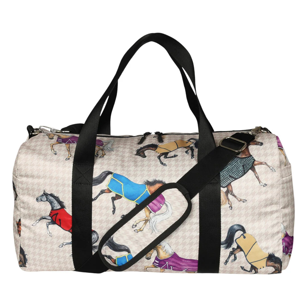 AWST Int'l Lila Horses in Blankets Gear Bag