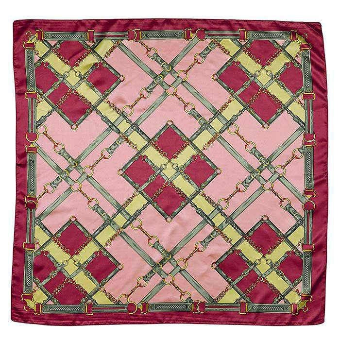 AWST Int'l Silky Plaid Snaffle Bit Scarf- Green- 3 - Image 2