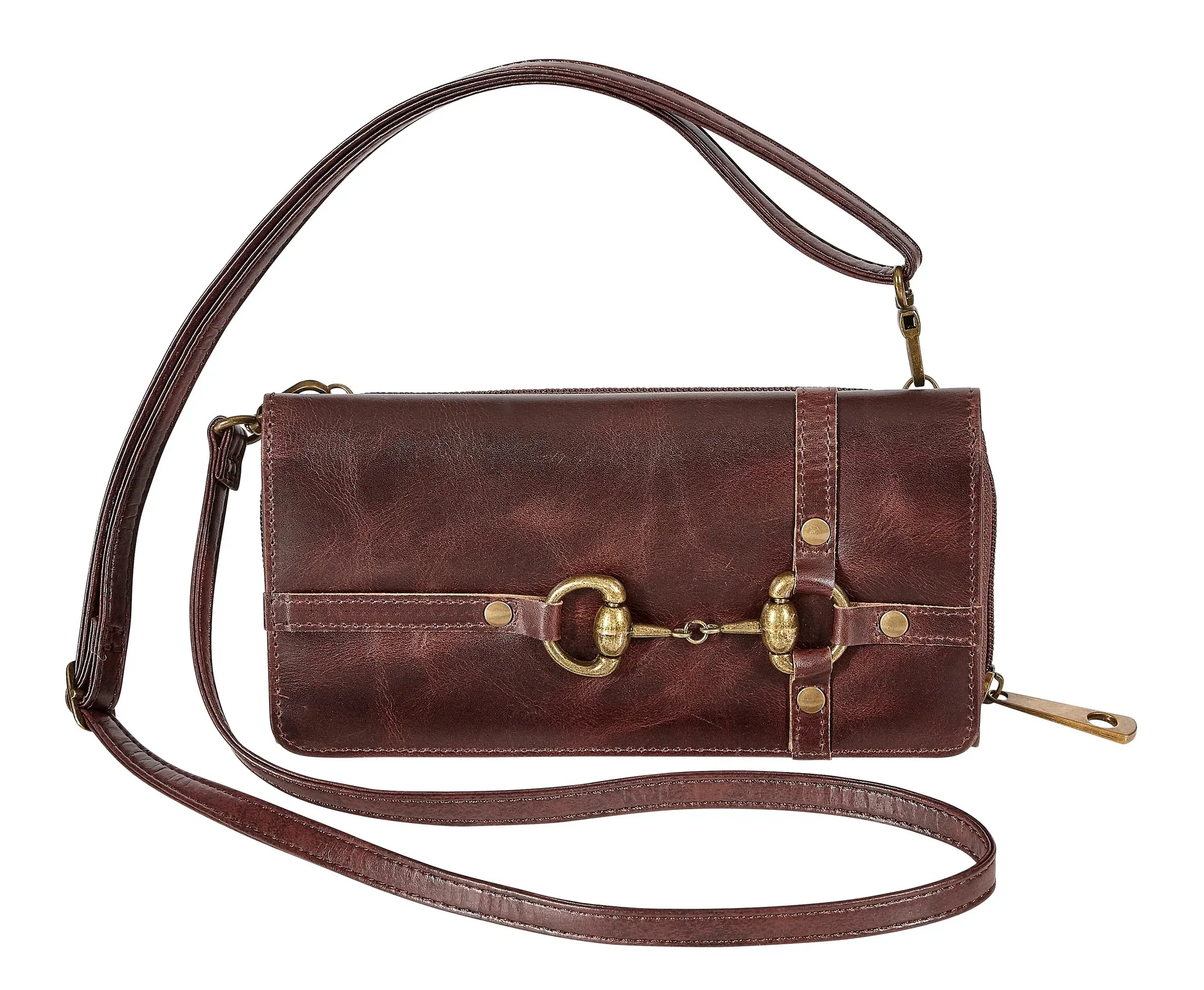 AWST Int'l Snaffle Bit Leather Cross Body Wallet - Image 2