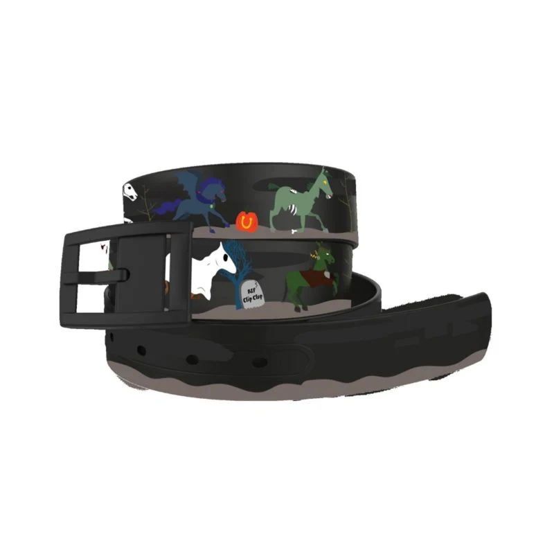 C4 Belt Haunted Horses Belt with Black Buckle Comb