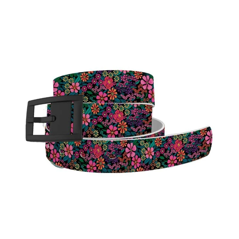 C4 Belt Spunkwear Posies Belt with Black Buckle Co