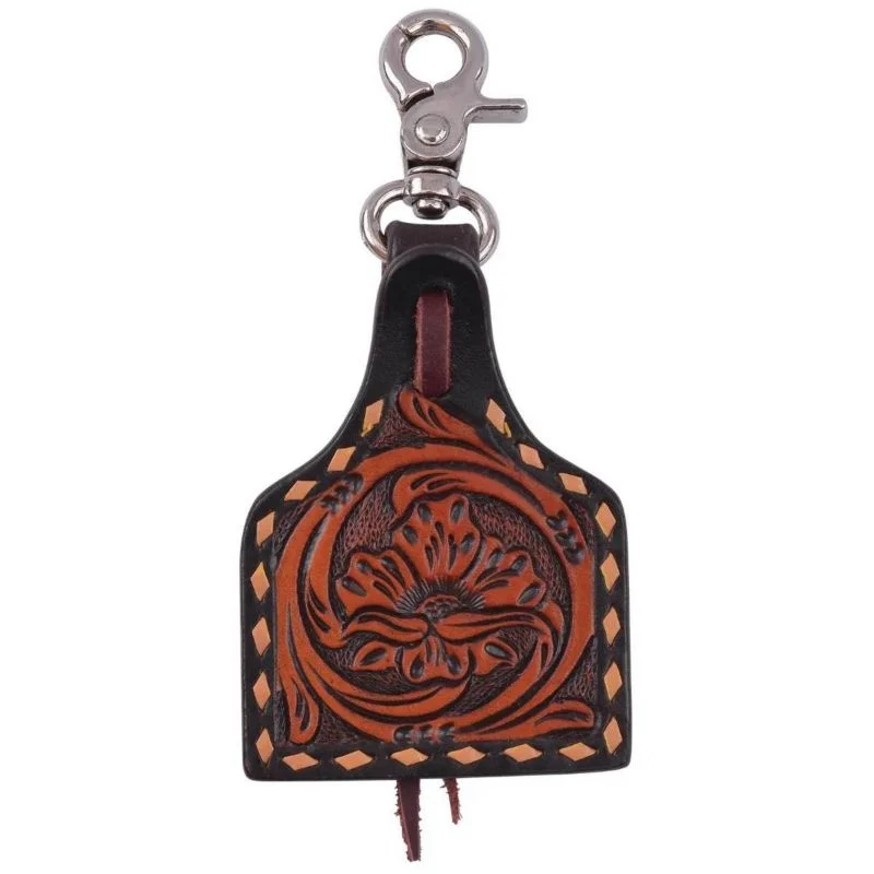 Circle Y Floral Ear Tag Saddle Charm - Image 2