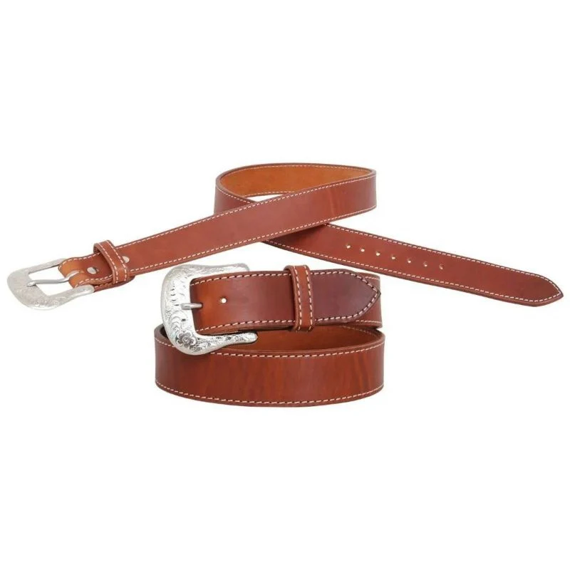 Circle Y Plain Double Ply Leather Belt - Image 2