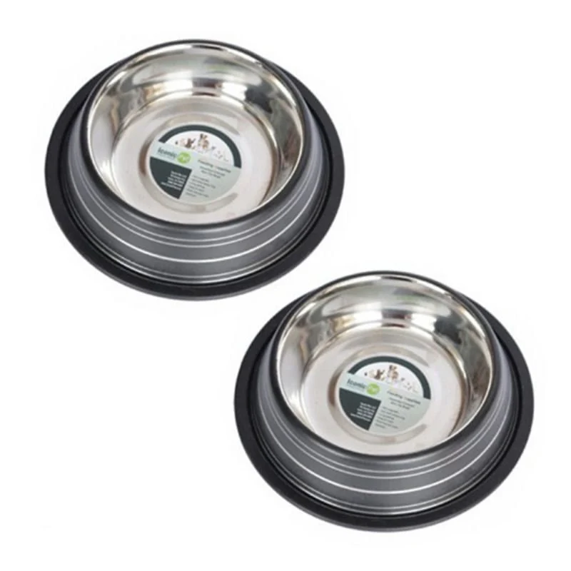 Color Splash NonSkid Pet Bowl 2 Pack
