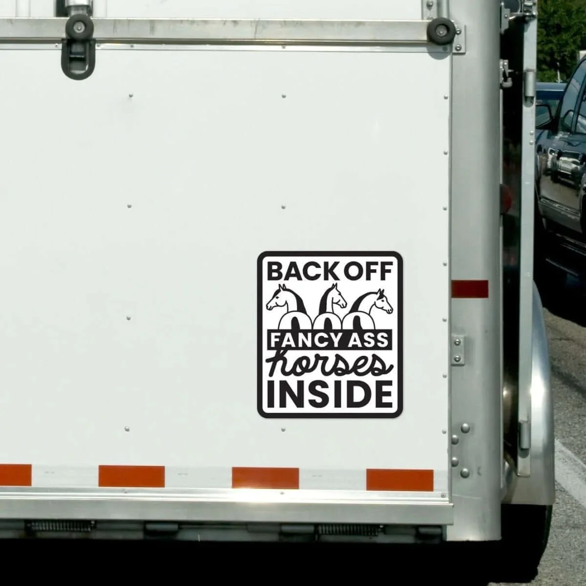 Dapplebay Fancy A$$ Horses Horse Trailer Decal - Image 2