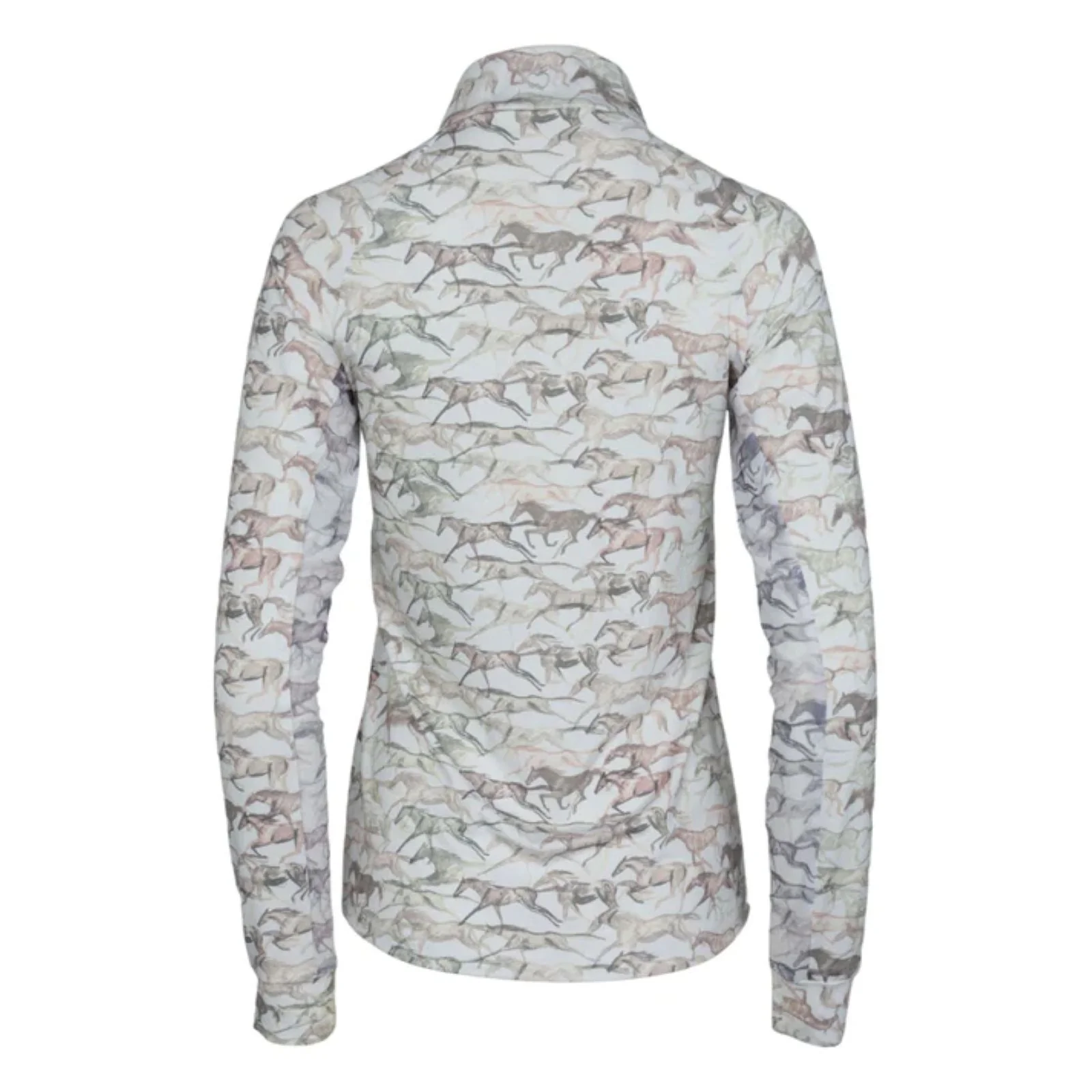 Dapplebay Galloping Watercolor 1/4 Zip Riding Top - Image 4