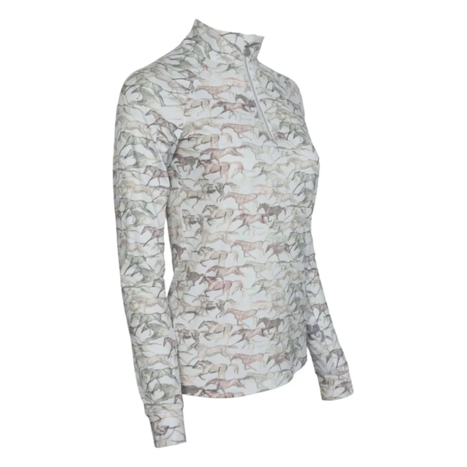 Dapplebay Galloping Watercolor 1/4 Zip Riding Top - Image 5