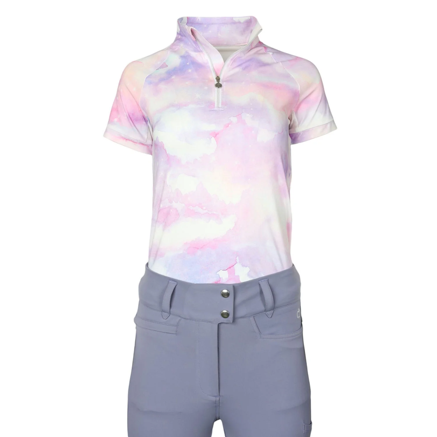 Dapplebay Kids Lavender Haze 1/4 Zip Short Sleeve Top