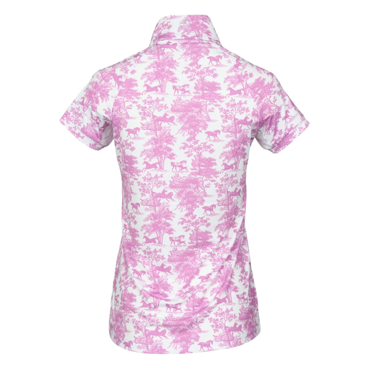 Dapplebay Ladies Equestrian Toile 1/4 Zip Short Sleeve Light Riding Top - Image 4