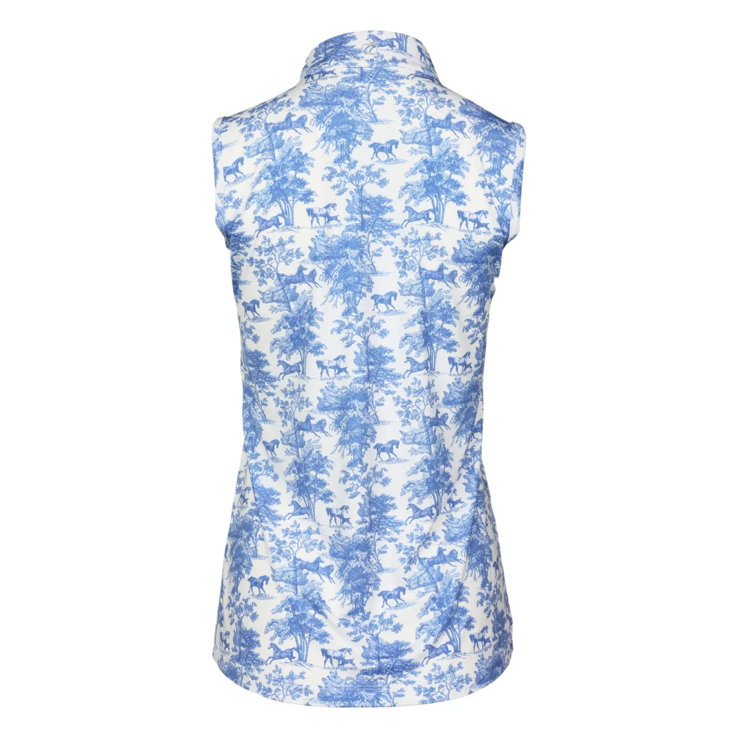 Dapplebay Ladies Equestrian Toile 1/4 Zip Sleeveless Light Riding Top - Image 4