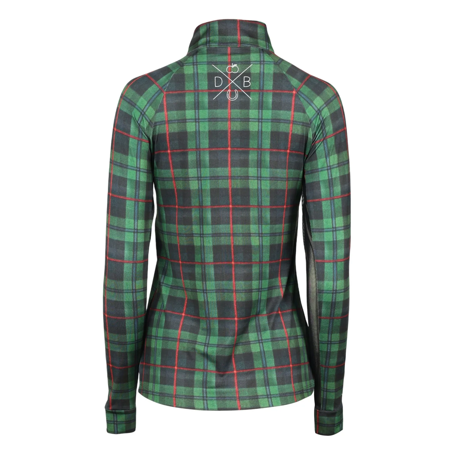 Dapplebay Ladies Holiday Plaid 1/4 Zip Light Riding Top - Image 2