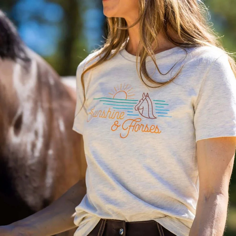 Dapplebay Ladies Sunshine & Horses Tee - Image 2