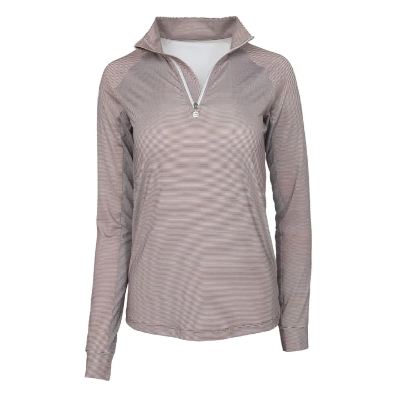 Dapplebay Stripe 1/4 Zip Riding Top