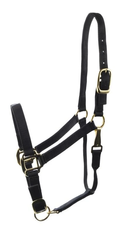 Deluxe 3-Ply Adjustable Nylon Halter with Snap