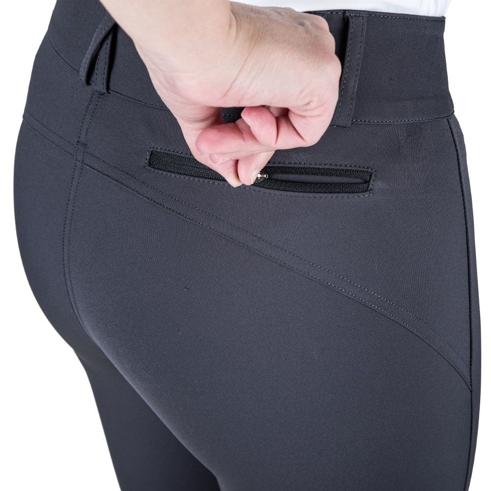 Equine Couture Ladies Charlotte Suede Knee Patch Breeches - Image 4