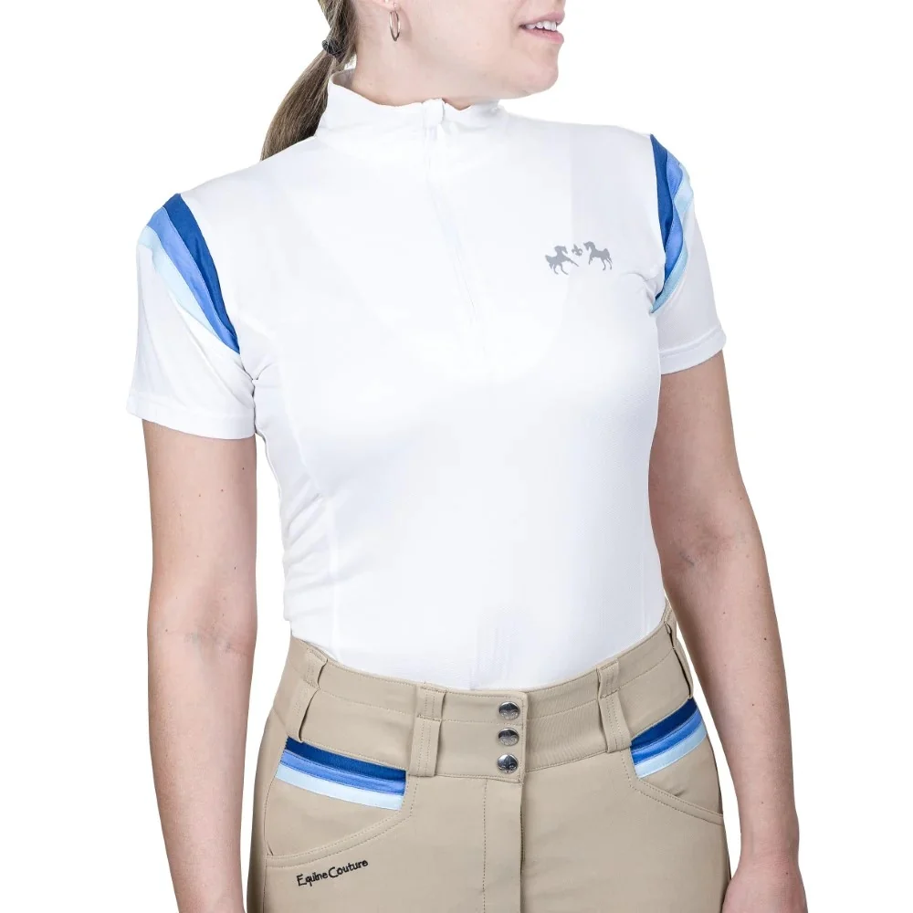Equine Couture Ladies Gradient Short Sleeve Show Shirt - Image 2
