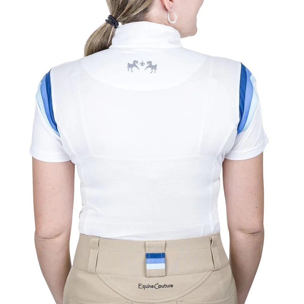 Equine Couture Ladies Gradient Short Sleeve Show Shirt - Image 3