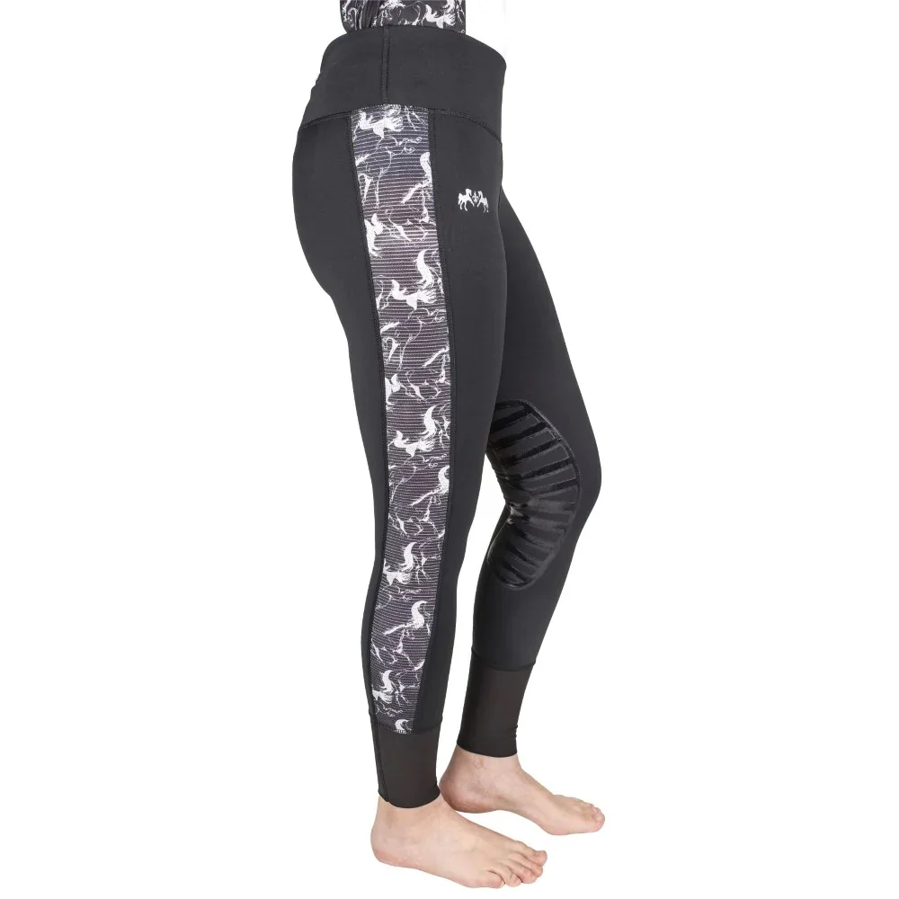 Equine Couture Ladies Linear Horses Tights - Image 3