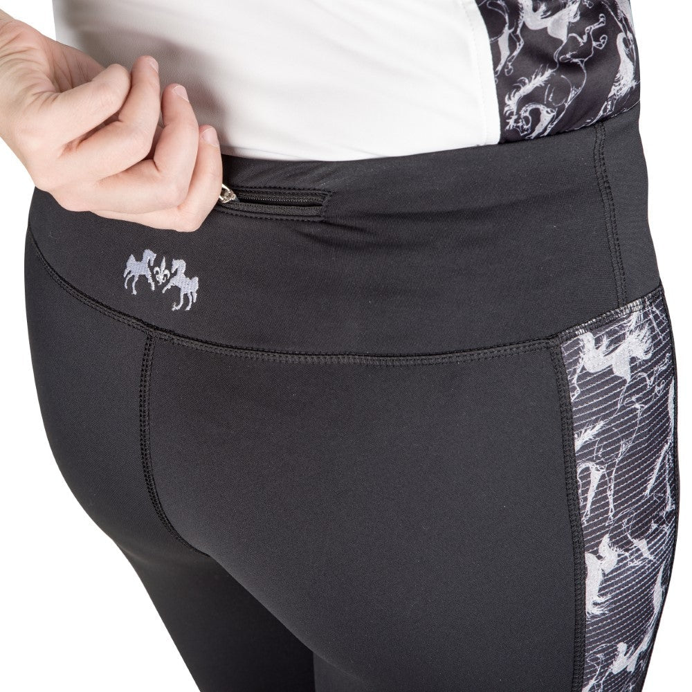 Equine Couture Ladies Linear Horses Tights - Image 4