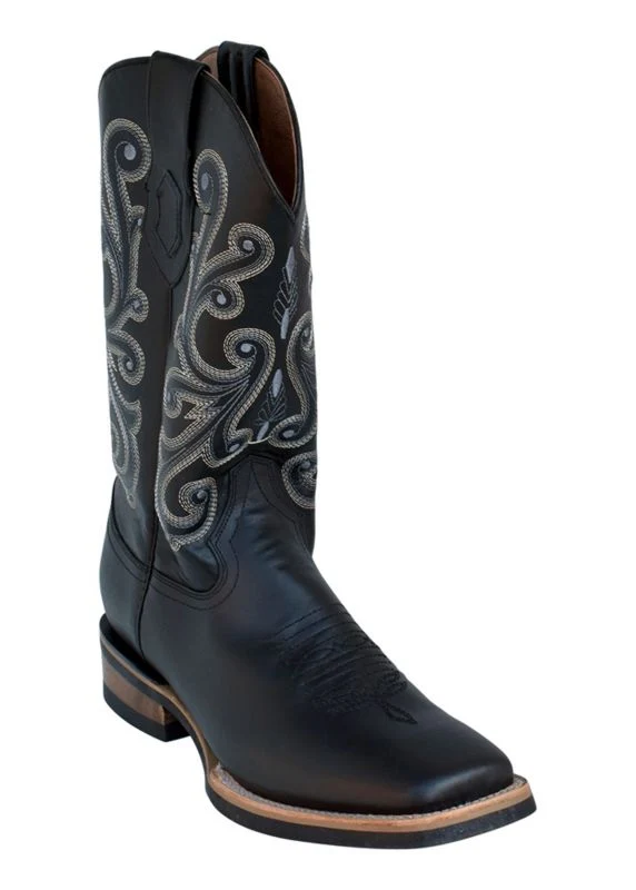 Ferrini Mens French Calf Sq Toe Black Boots