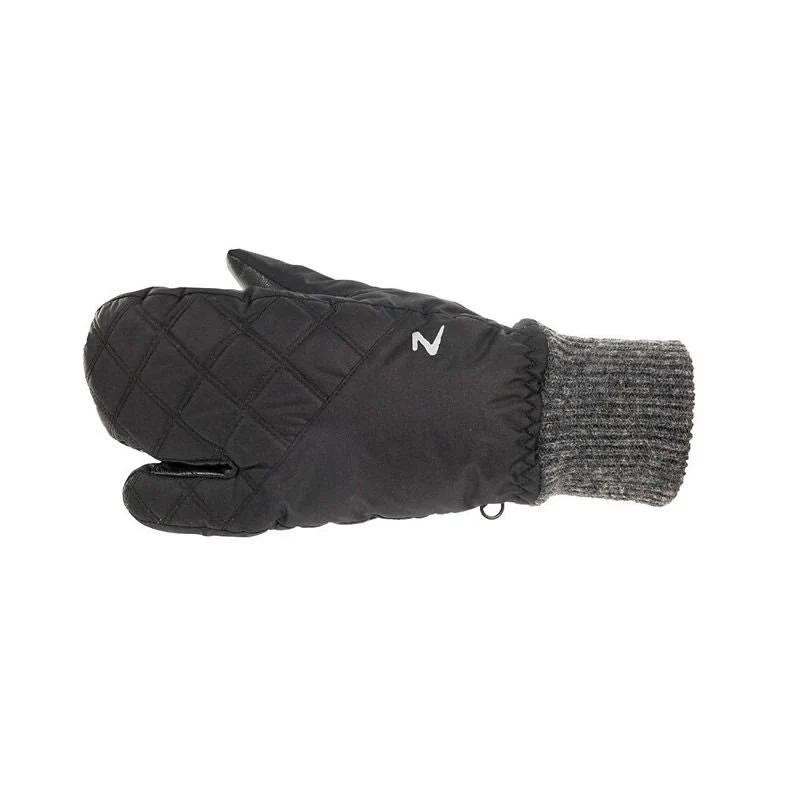 HorZe Padded 3-Finger Winter Mittens 6 Black