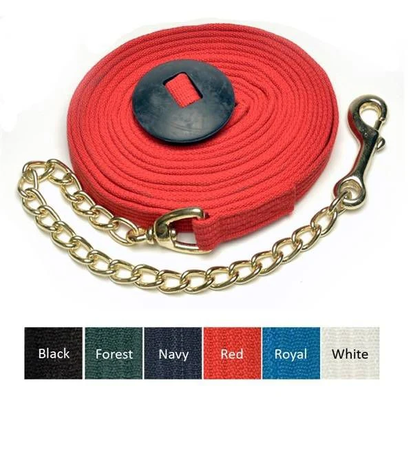 Jacks Cotton Webbing Lunge Line 25' Long Black