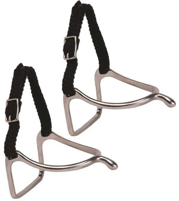 Jacks Ergonomic Spur w Knob ends SS Ladies Pair - Image 2