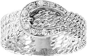 Kelly Herd .925 Sterling Rope Buckle Ring 5