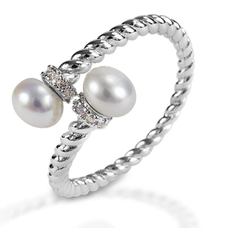 Kelly Herd Double Pearl Wrap Ring