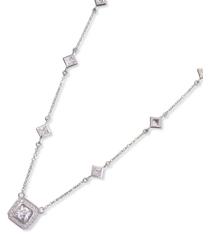 Kelly Herd Square Clear Pendant