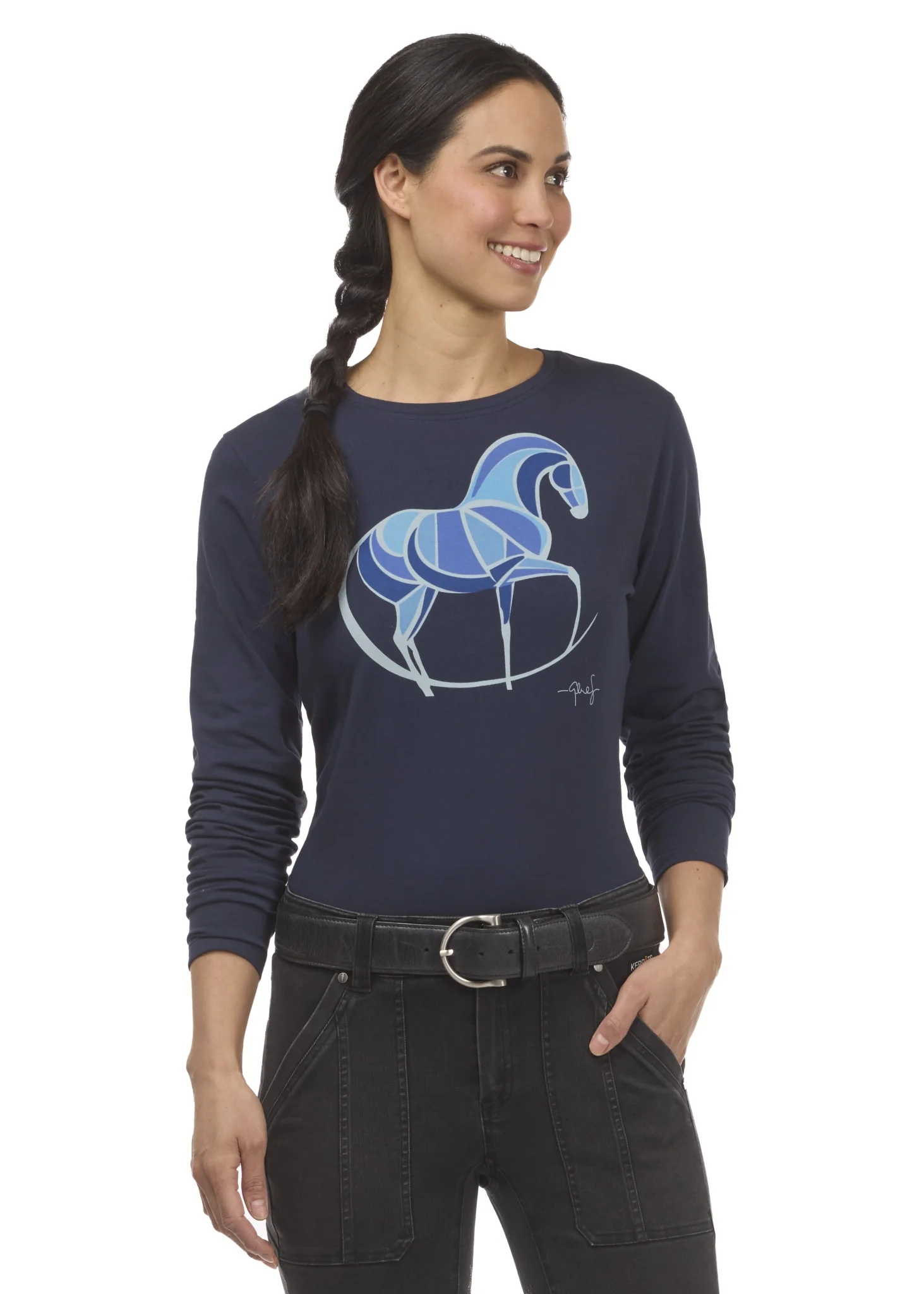 Kerrits Mosaic Horse LS Tee - Image 3
