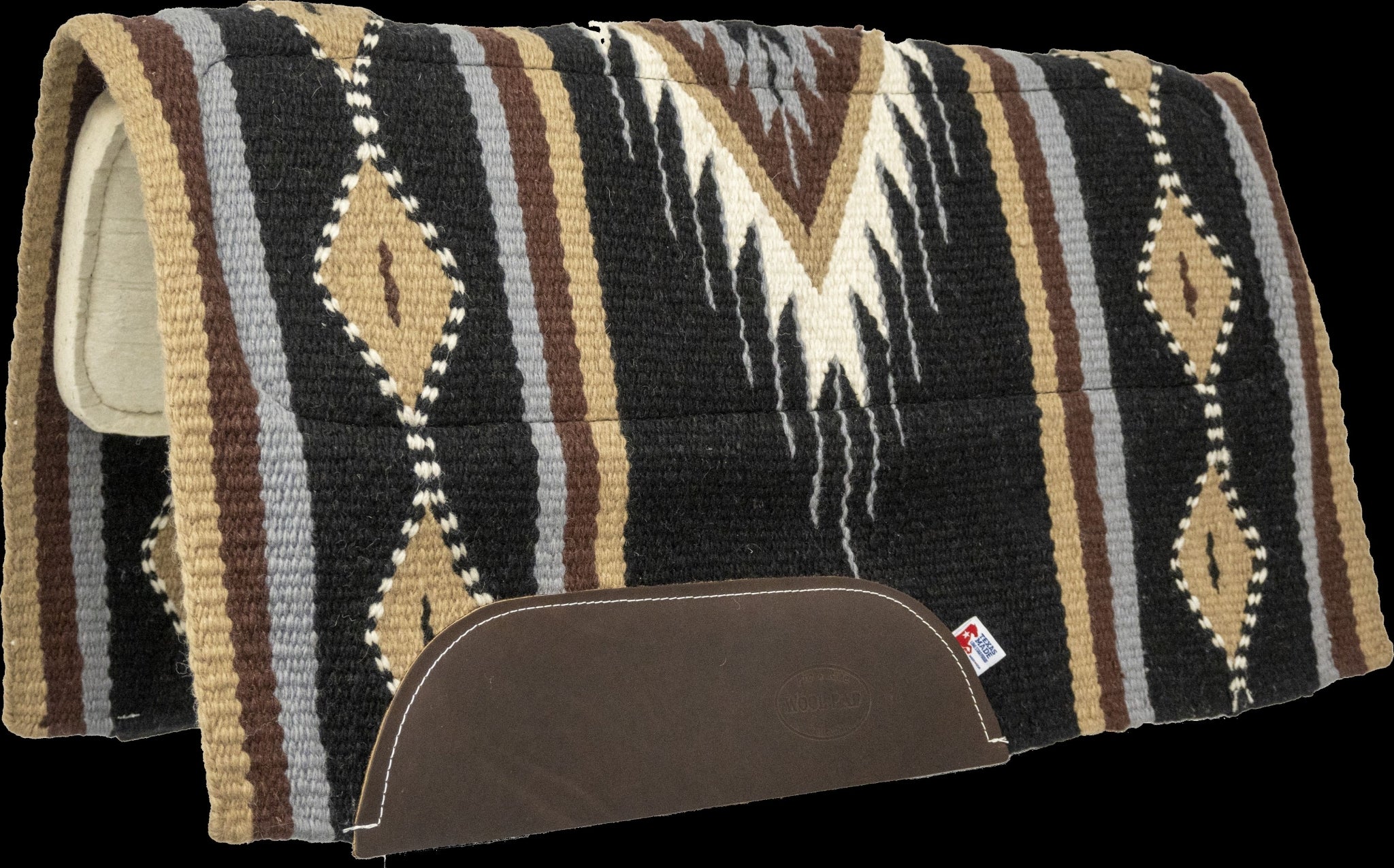 Mustang Del Rio Saddle Pad with Pressed Wool Spine Relief - Image 3
