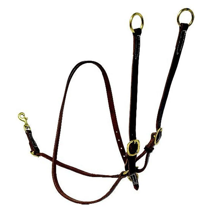 Mustang Oil Harness Leather Running Martingale