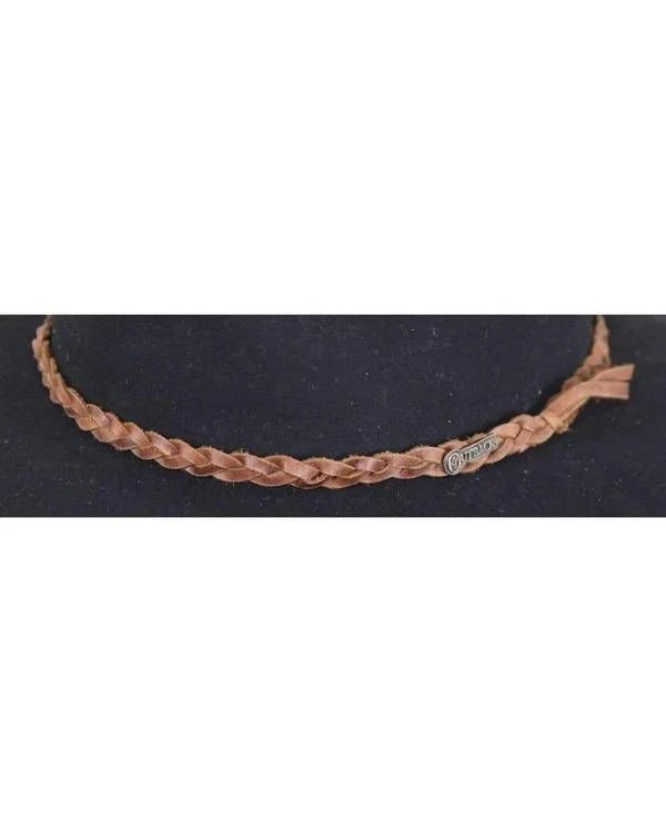 Outback Trading Braided Leather Hat Band- IN001 Br