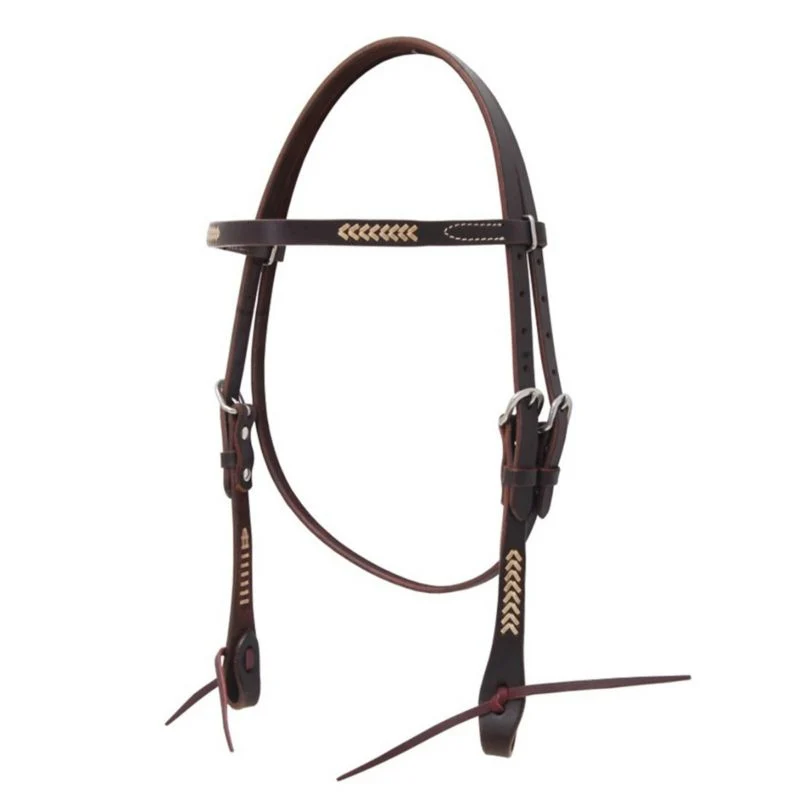 Oxbow Sonoma B/Band Headstall with Rawhide Dk Brown