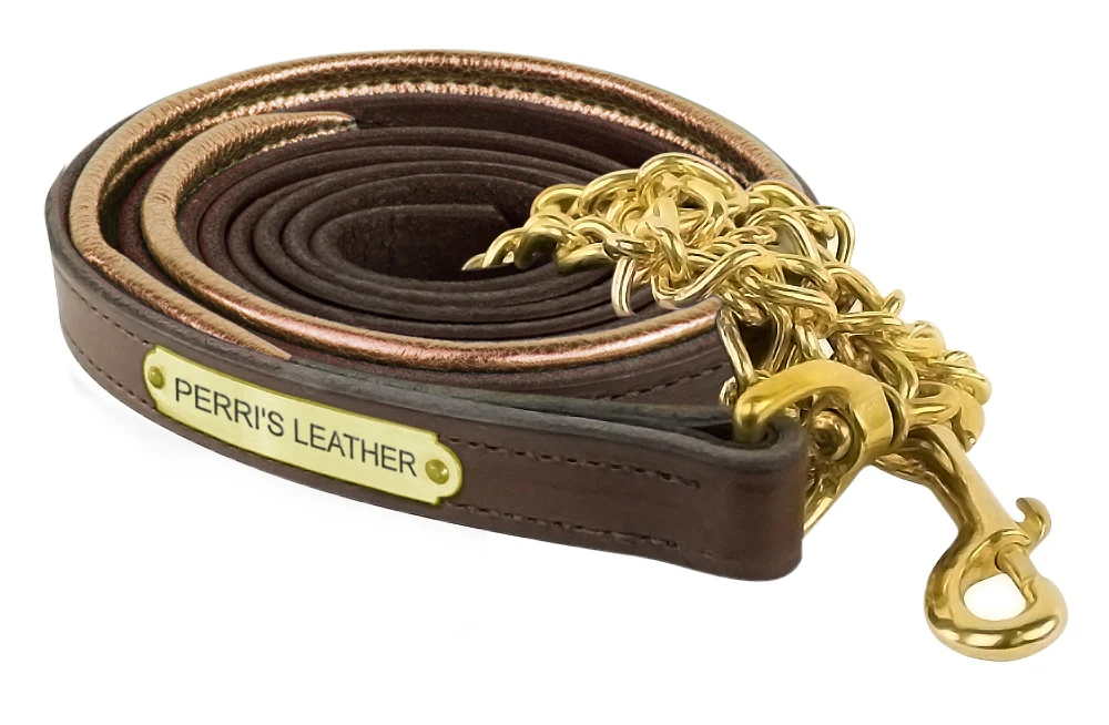 Perri's Personalized Metallic Padded Leather Lead - Image 4