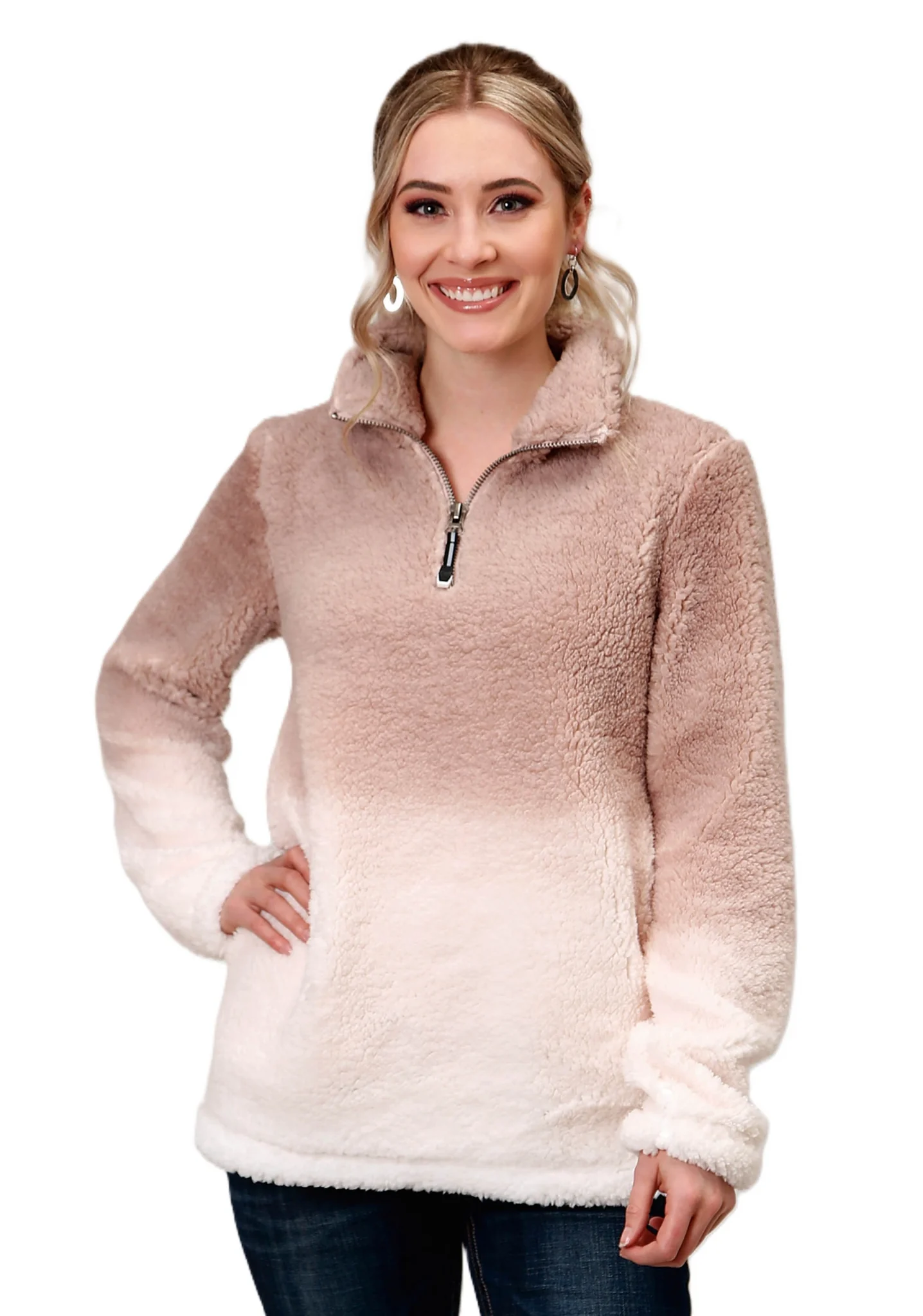 Roper Ladies Fuzzy Polar Fleece Pullover - Image 2
