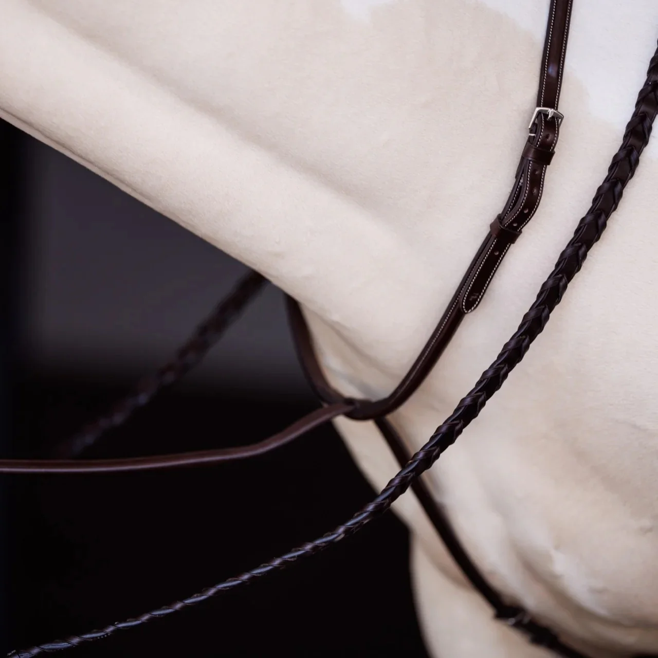 Shires Fancy Square Raised Laced Reins - Image 3