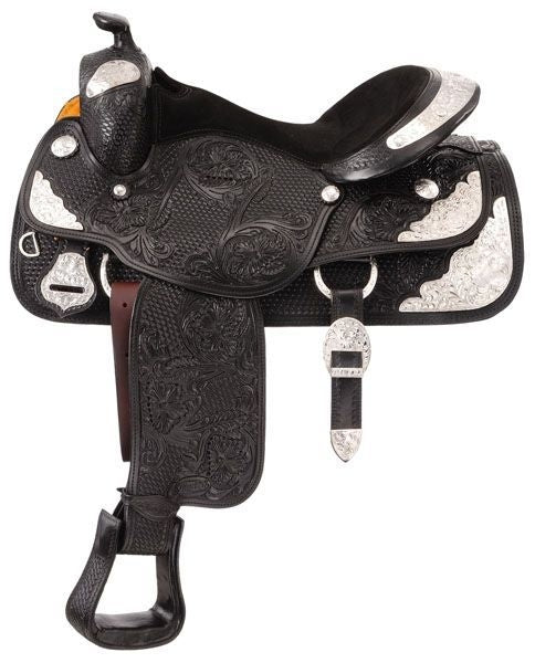 Silver Royal Oak Youth Show Saddle Pkg 12 Black
