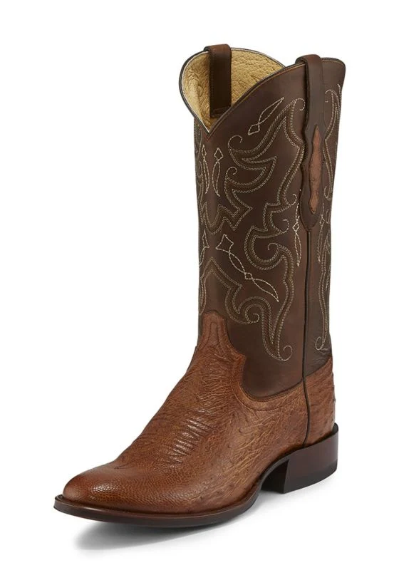 Tony Lama Mens Rnd Toe Patron Tan Boots